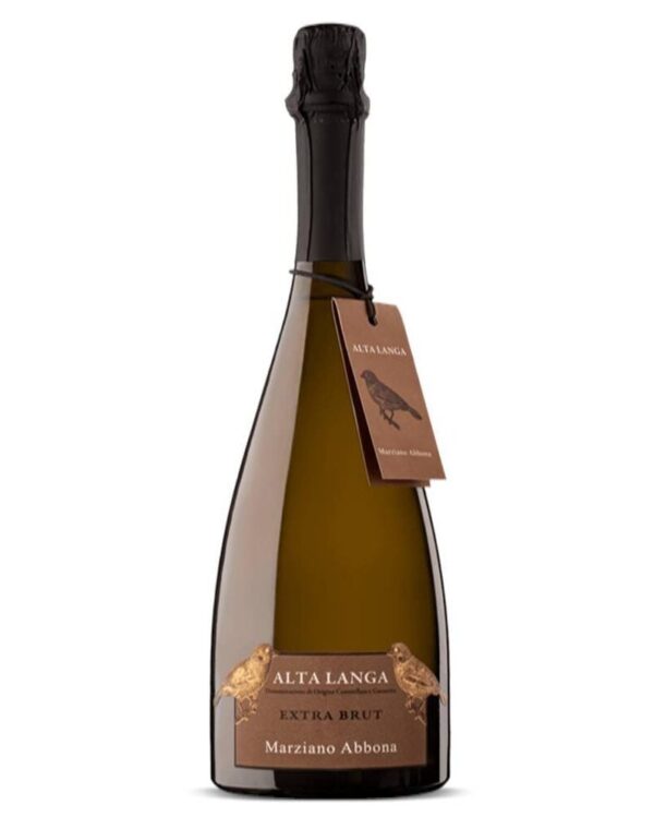 abbona marziano alta langa extra brut bottiglia di spumante prodotto in Italia, nella zona dell'Alta Langa in Piemonte