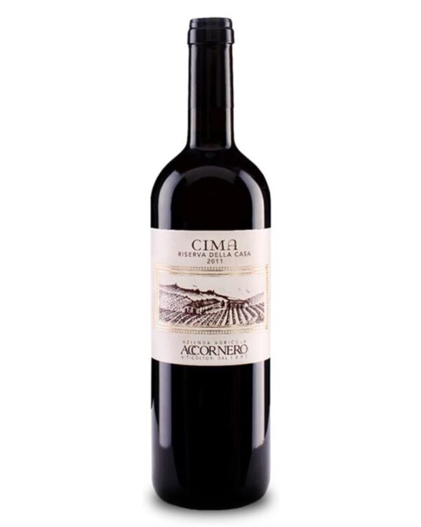 accornero barbera superiore cima bottiglia di vino rosso prodotto in Italia, nel monferrato in Piemonte