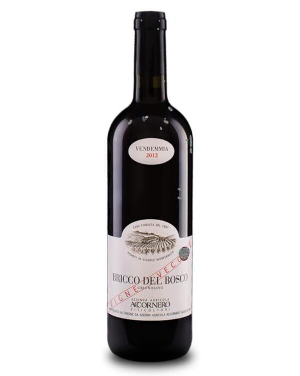 accornero grignolino monferace bricco del bosco vigne vecchie bottiglia di vino rosso prodotto in Italia, nel monferrato in Piemonte