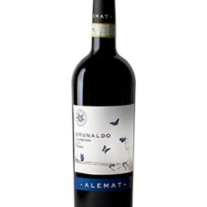 alemat monferrato rosso brunaldo bottiglia di vino rosso prodotto in Italia, nella zona del Monferrato in Piemonte
