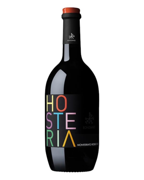 bonzano monferrato rosso hosteria bottiglia di vino rosso prodotto in Italia, nel monferrato in Piemonte