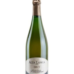 brandini Alta Langa brut bottiglia di spumante prodotto in Italia, nella zona dell'Alta Langa in Piemonte