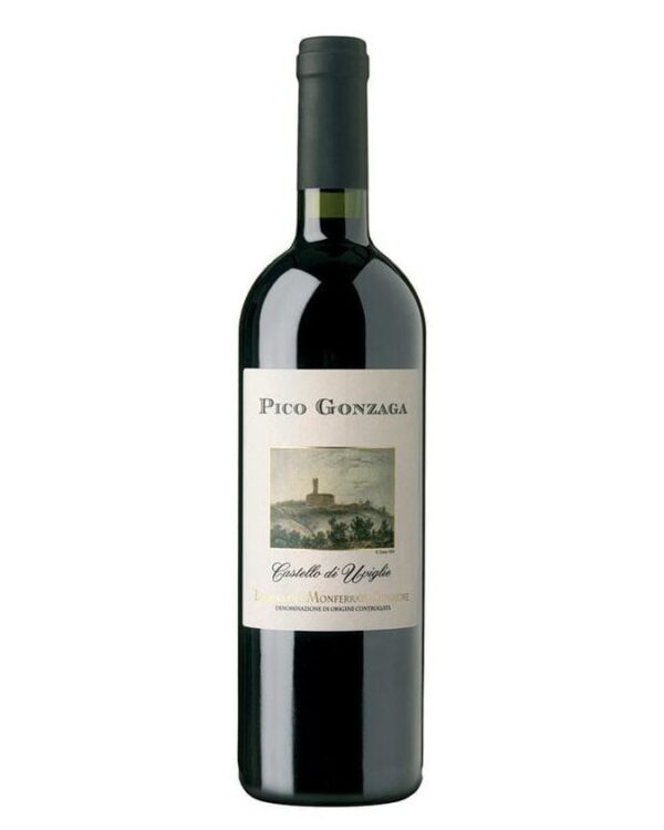 castello di uviglie barbera superiore pico gonzaga bottiglia di vino rosso prodotto in Italia, nel monferrato in Piemonte