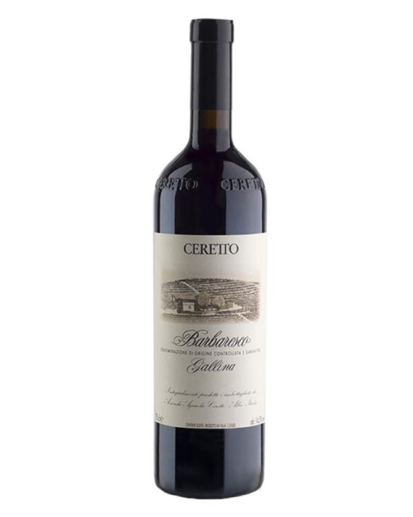 ceretto barbaresco gallina bottiglia di vino rosso prodotto in Italia, nella zona delle Langhe in Piemonte