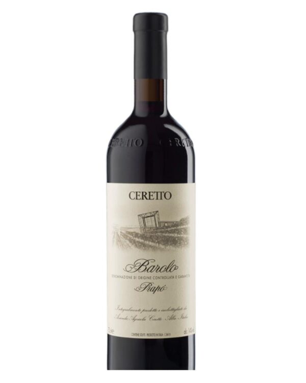 ceretto barolo prapò bottiglia di vino rosso prodotto in Italia, nella zona delle Langhe in Piemonte