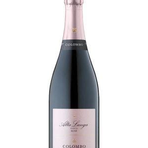 colombo alta langa rosè brut bottiglia di spumante prodotto in Italia, nella zona dell'alta langa in Piemonte
