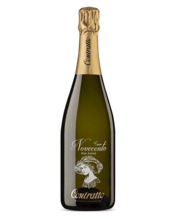 contratto spumante cuvee novecento bottiglia di spumante prodotto in Italia, nella langa astigiana in Piemonte