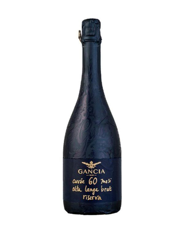 Gancia Alta Langa 60 mesi brut bottiglia di vino bianco spumante prodotta in italia da uve pinot nero e chardonnay