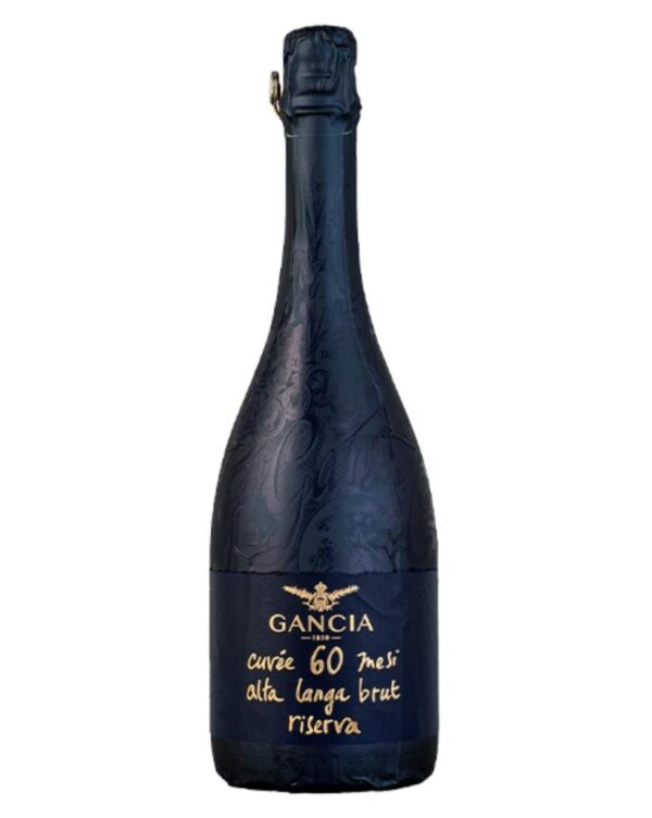 Gancia Alta Langa 60 mesi brut bottiglia di vino bianco spumante prodotta in italia da uve pinot nero e chardonnay