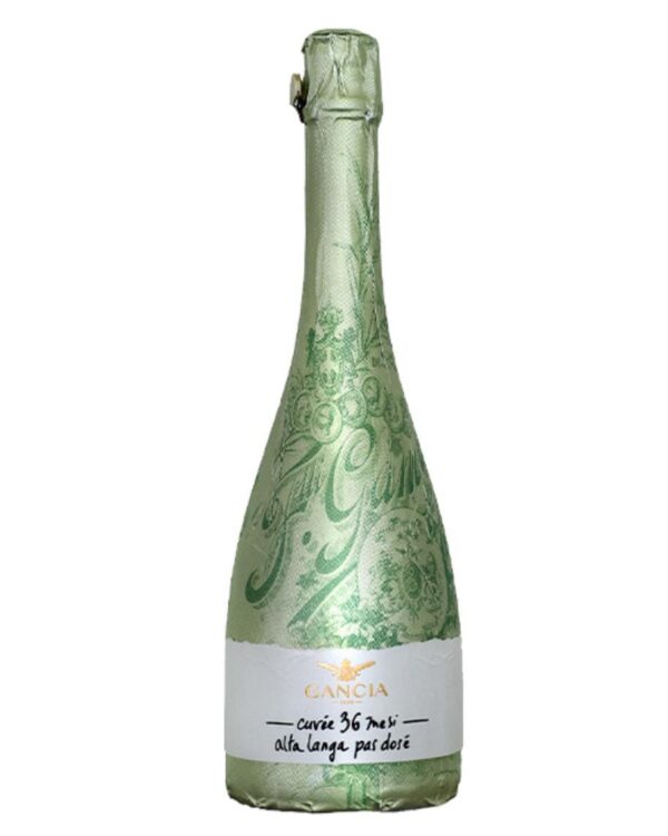 Gancia Alta Langa 36 mesi pas dosè bottiglia di vino bianco spumante prodotta in italia da uve pinot nero Chardonnay