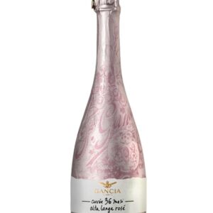 gancia alta langa 36 mesi rosè brut bottiglia di vino rose prodotta in italia, da uve pinot nero e chardonnay