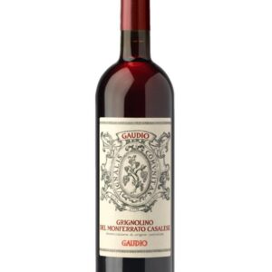 gaudio grignolino del monferrato bottiglia di vino rosso prodotto in Italia, nel monferrato in Piemonte