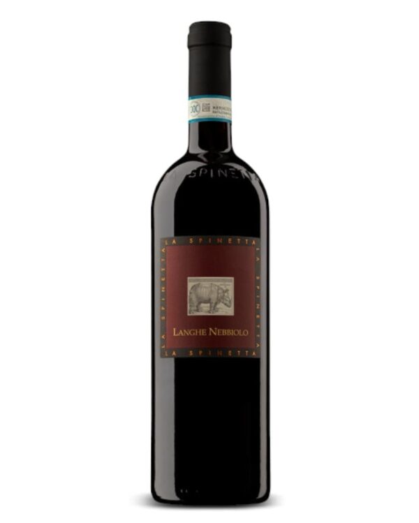 la spinetta langhe nebbiolo bottiglia di vino rosso italiano prodotto nelle langhe ottenuto da uve nebbiolo
