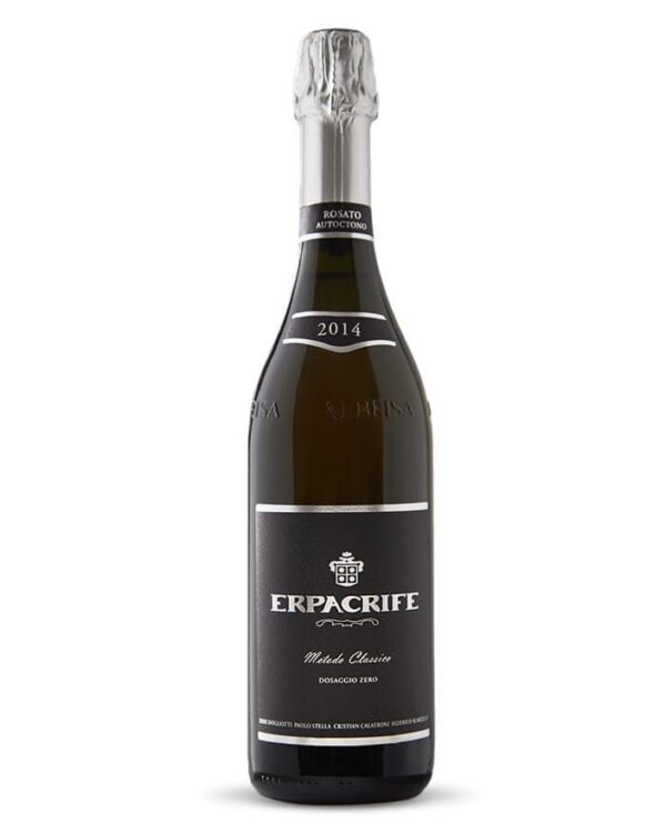 Erpacrife spumante rosè dosaggio zero bottiglia di spumante rosato prodotto in Italia, nella Langa in Piemonte