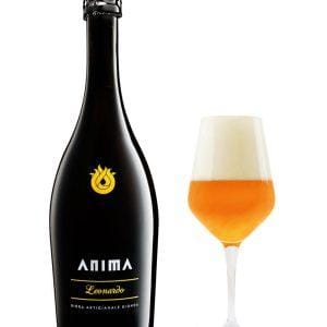 anima birra bionda leonardo bottiglia di birra artigianale prodotta in Italia, in Piemonte