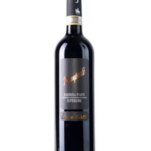biletta barbera superiore mounparle bottiglia di vino rosso prodotto in Italia, nella zona del Monferrato in Piemonte