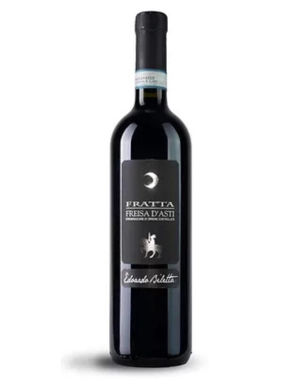 biletta freisa fratta bottiglia di vino rosso prodotto in Italia, nella zona del Monferrato in Piemonte