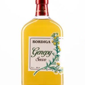 bordiga genepy secco bottiglia di liquore prodotto in Italia, in Piemonte