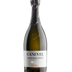 canevel prosecco valdobbiadene Setage brut bottiglia di vino spumante prodotto in Italia, nella zona di Valdobbiadene in Veneto