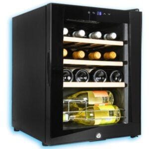 cantinetta vino 16 bottiglie, apparecchio refrigeratore per bottiglie di vino o birra, con porta a vetro