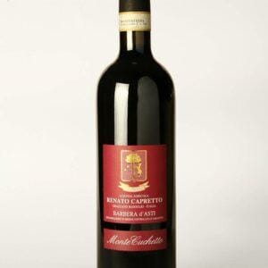 capretto barbera superiore monte cucchetto bottiglia di vino rosso prodotto in Italia, nel monferrato in Piemonte