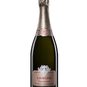 cavalleri franciacorta rosè bottiglia di spumante rosato prodotto in Italia, nella zona della Franciacorta in Lombardia