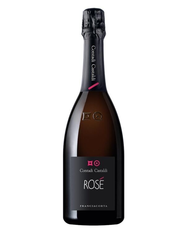 contadi castaldi franciacorta rosè bottiglia di spumante bianco prodotto in Italia, nella zona della Franciacorta in Lombardia