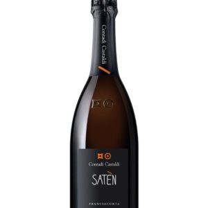 contadi castaldi franciacorta saten bottiglia di spumante bianco prodotto in Italia, nella zona della Franciacorta in Lombardia