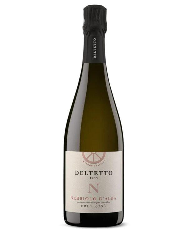 deltetto spumante N rosè brut bottiglia di spumante prodotto in Italia, nella zona del roero in Piemonte