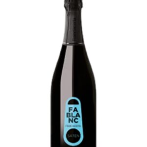 fablanc franciacorta saten bottiglia di spumante bianco prodotto in Italia, nella zona della Franciacorta in Lombardia