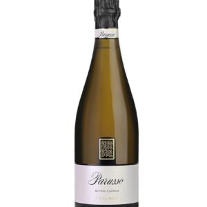 parusso spumante blanc de noir extra brut bottiglia di vino spumante italiano, prodotto nelle Langhe, in Piemonte