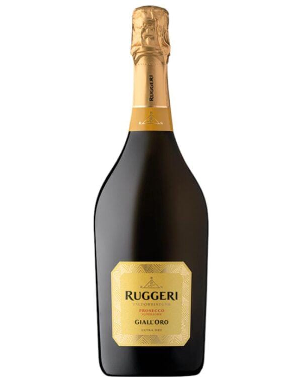 Ruggeri prosecco valdobbiadene Gialloro extra dry bottiglia di vino spumante prodotto in Italia, nella zona di valdobbiadene da uve glera