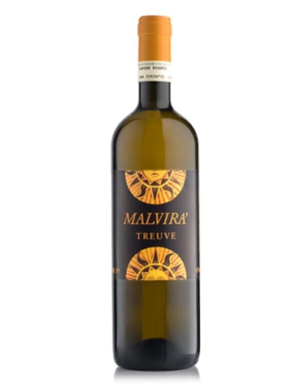 malvirà langhe bianco treuve bottiglia di vino bianco prodotto in italia in Piemonte nelle langhe da uve arneis, chardonnay e Sauvignon Blanc