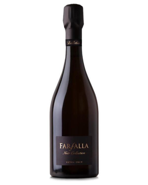 Ballabio spumante Farfalla Extra Brut bottiglia di vino bianco spumante prodotto in italia in Lombardia da uve pinot nero