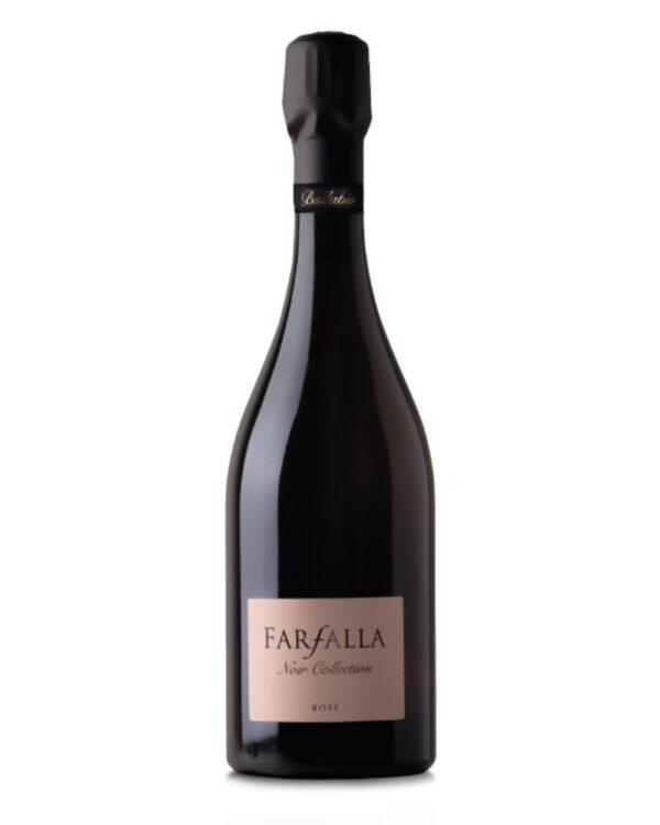 Ballabio spumante Farfalla rosè Extra Brut bottiglia di vino spumante rosè prodotto in italia in Lombardia da uve pinot nero