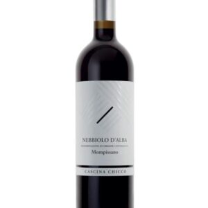 cascina chicco nebbiolo mompissano bottiglia di vino rosso prodotto in Italia, nella zona delle Langhe in Piemonte