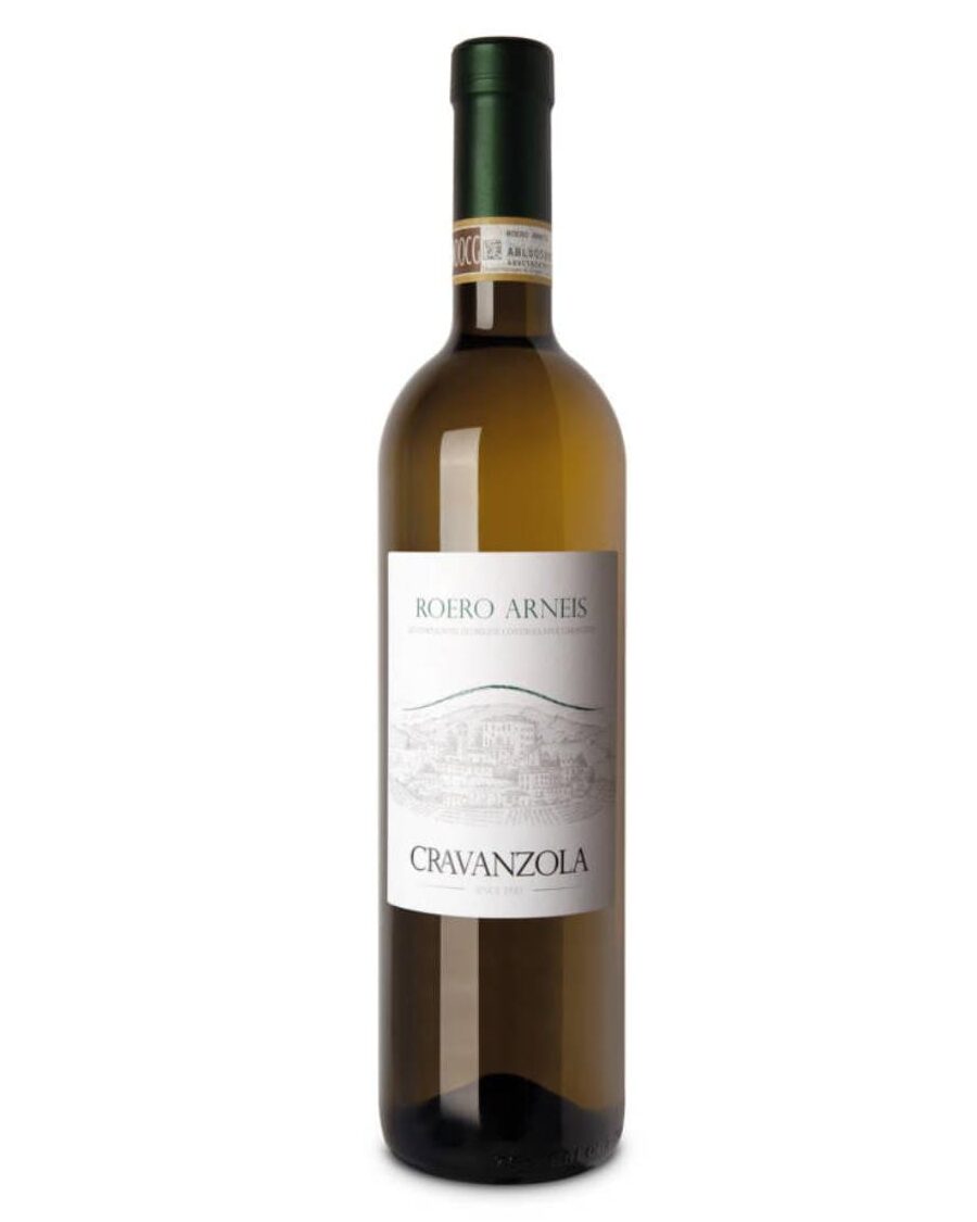 Cravanzola Roero arneis 2022 Notevole 1 cravanzola roero arneis bottiglia di vino bianco prodotto in Italia, nella zona del roero in Piemonte