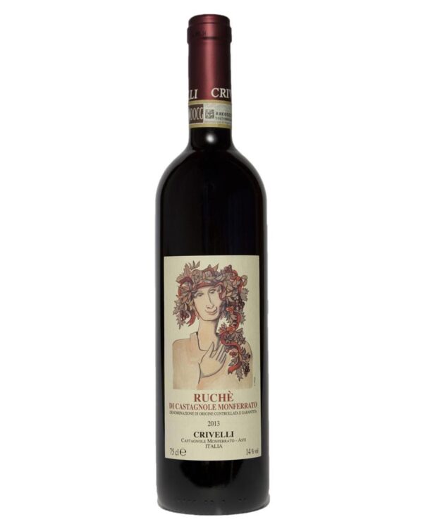 crivelli Ruchè di Castagnole bottiglia di vino rosso prodotto in Italia, nel monferrato astigiano