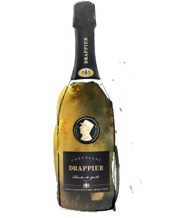 drappier champagne cuvee charles de gaulle brut bottiglia di spumante bianco prodotto in Francia, in Champagne