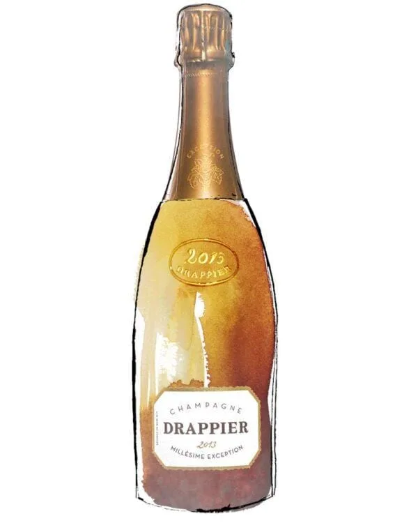 drappier champagne millesime exception brut bottiglia di spumante bianco prodotto in Francia, in Champagne