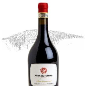 ferraris ruchè di castagnole vigna del parroco bottiglia di vino rosso prodotto in Italia, nel monferrato in Piemonte