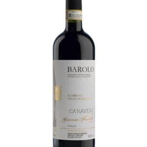 fratelli giacosa barolo scarrone vigna mandorlo bottiglia di vino rosso prodotto in Italia, nella zona delle Langhe in Piemonte