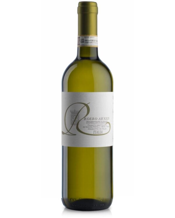 fratelli giacosa roero arneis bottiglia di vino bianco prodotto in Italia, nella zona del Roero in Piemonte