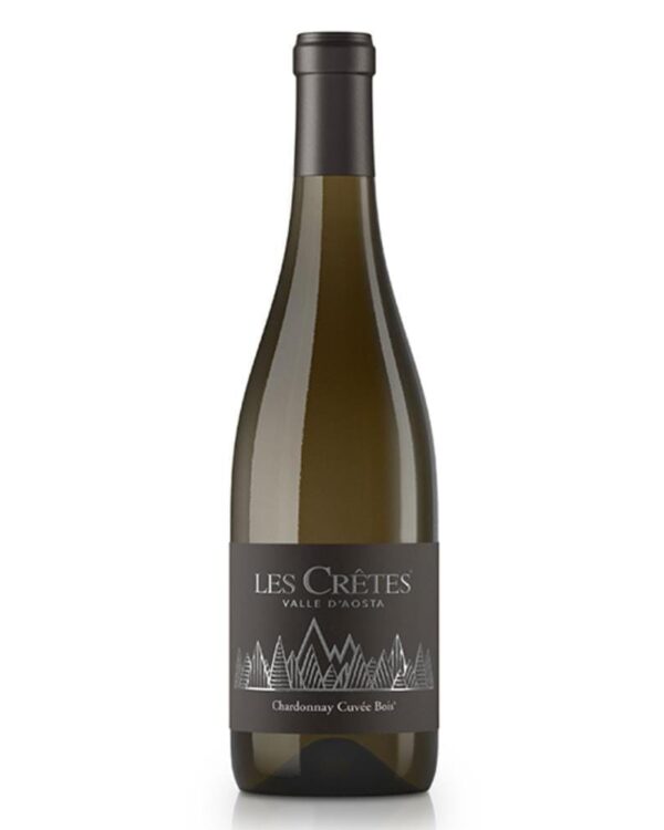 les cretes chardonnay cuvee bois bottiglia di vino bianco prodotto in Italia, nella Valle D'Aosta