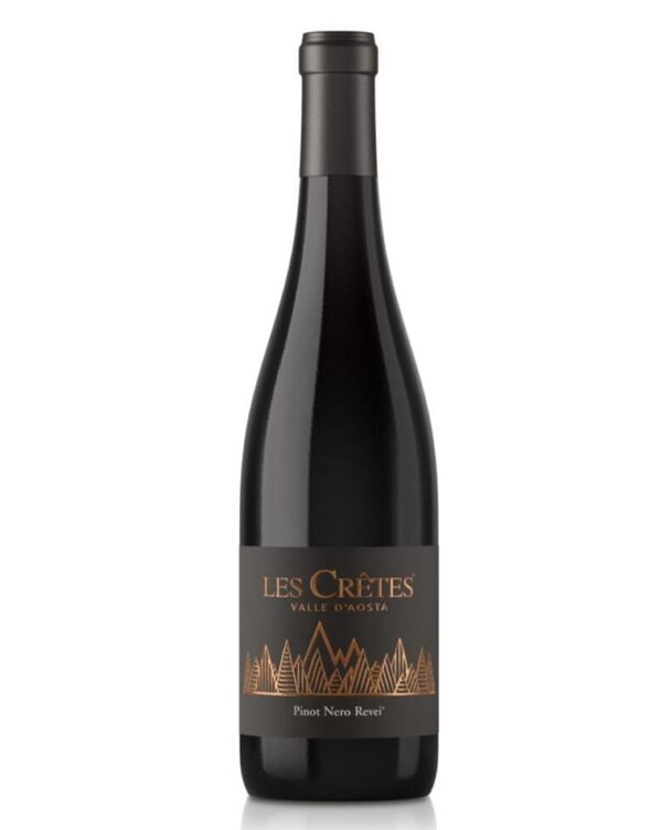 Les Cretes Pinot nero Revei bottiglia di vino rosso prodotto in Italia, nella Valle D'Aosta