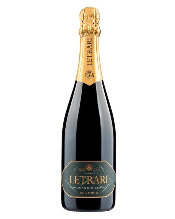 letrari trentodoc dosaggio zero bottiglia di spumante bianco prodotto in Italia, nella zona del Trento in Trentino