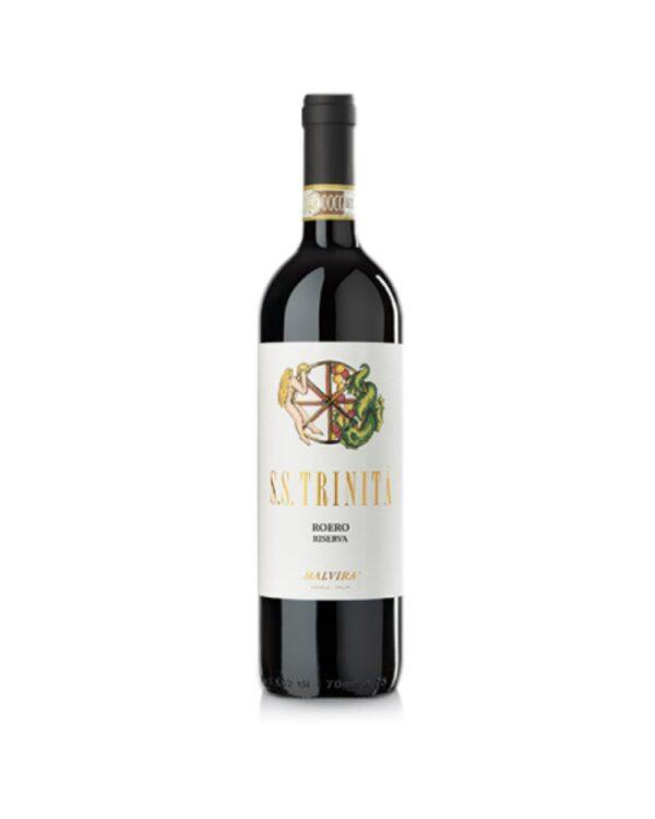 Malvirà Roero nebbiolo Riserva Trinità bottiglia di vino rosso prodotto in Italia, nella zona del Roero in Piemonte