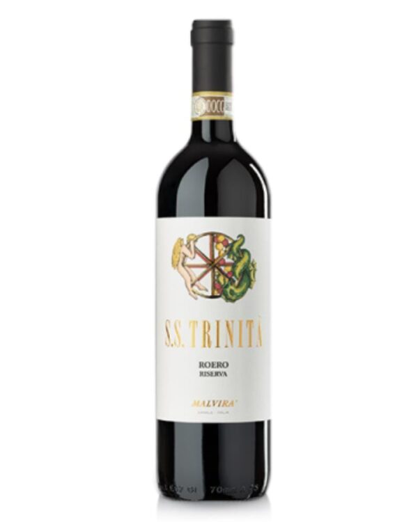 Malvirà Roero rosso Riserva Trinità bottiglia di vino rosso prodotto in Italia, nella zona del Roero in Piemonte