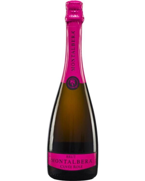 montalbera spumante cuvee rosè bottiglia di spumante rosato prodotto in Italia, nella zona del Monferrato in Piemonte