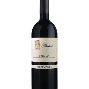 parusso barolo perarmando bottiglia di vino rosso prodotto in Italia, nella zona delle Langhe in Piemonte